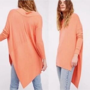 Free People Grapevine Tunic Asymmetrical Top Coral M